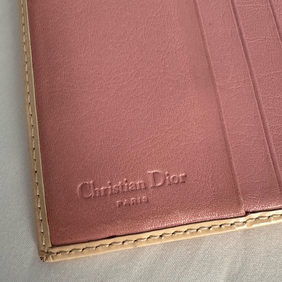 Christian Dior trotter pattern Bifold Wallet Color pink White PVC leather - Picture 5 of 6